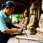 수공예 나무 조각 - Traditional Vietnamese Woodcarving Workshop**

"A bustling Vietnamese woodcarving workshop, filled w...