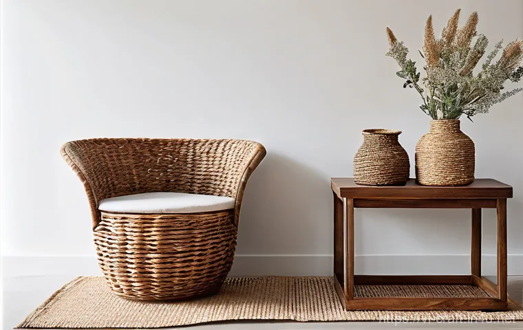 수공예 실내장식 만들기 - **Prompt:** An inviting and warm living room corner, featuring a comfortable armchair dressed with s...