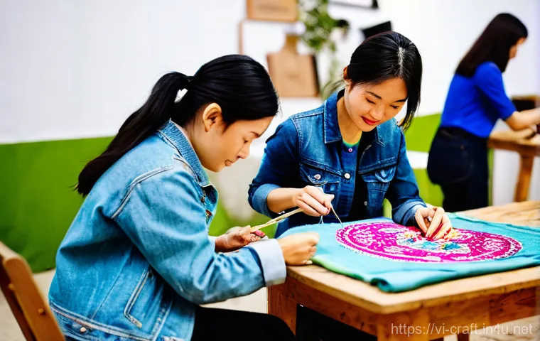 수공예 채색 기법 - **Prompt:** A Vietnamese woman in her late 20s, dressed in comfortable yet modest lounge clothing, i...